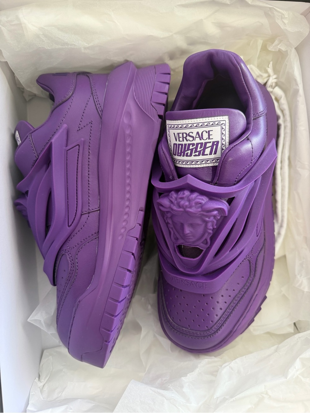 VERSACE Odissea Medusa Sneakers in True Purple Size 40 *NWT*